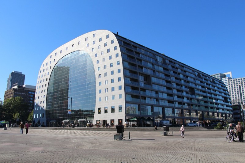 Modern architecture at the Markthal in Rotterdam, the Netherlands